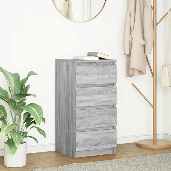 vidaXL Sideboard Grey Sonoma 37.5x35x76 cm Engineered Wood
