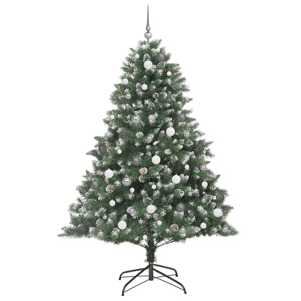 vidaXL Artificial Christmas Tree with 300 LEDs with Stand Green 210 cm