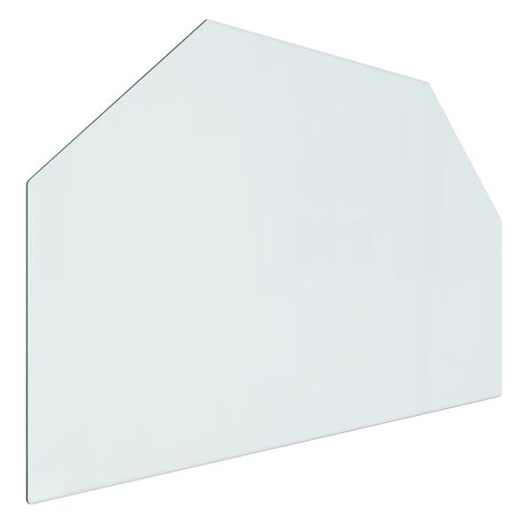 vidaXL Fireplace Glass Plate Hexagon 80x50 cm