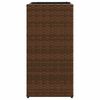 vidaXL Garden Planters 2 pcs Brown 30x30x60 cm Poly Rattan