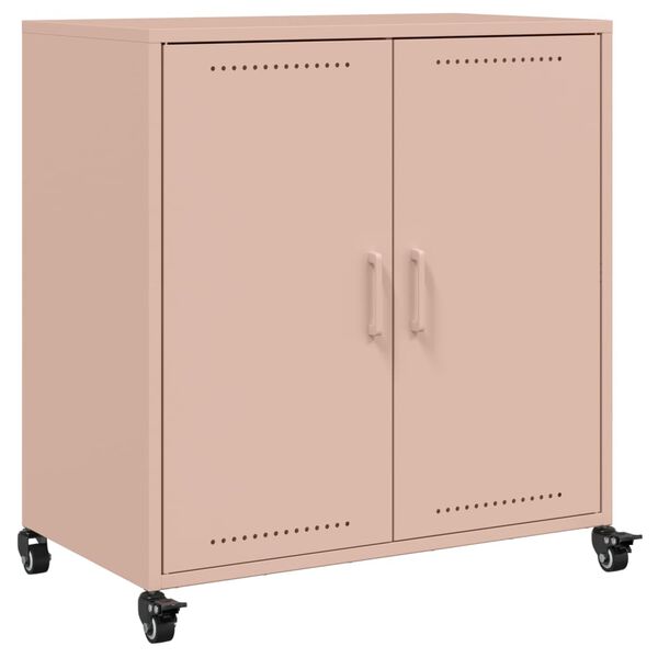 vidaXL Sideboard Pink 68x39x72 cm Steel