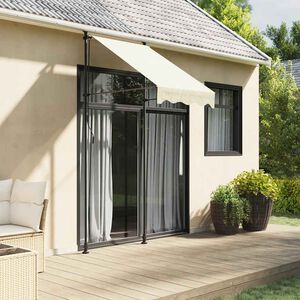 vidaXL Retractable Awning Cream 100x150 cm Fabric and Steel