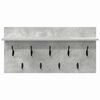 vidaXL Wall-Mounted Coat Rack with Shelf Concrete Grey 80 x 40 x 12 cm