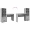 vidaXL Desk with Drawer 2 pcs Grey Sonoma