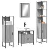 vidaXL 4 Piece Bathroom Furniture Set Grey Sonoma Engineered Wood