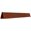 vidaXL Lawn Edging 4 pcs Rusty 450 x 0.05 x 10 cm Weathering Steel