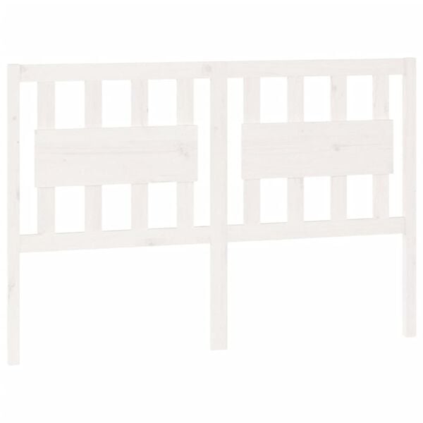 vidaXL Bed Headboard White 145.5x4x100 cm Solid Wood Pine