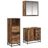 vidaXL Bathroom Furniture Set with Door 3 pcs Old Wood Engineered Wood