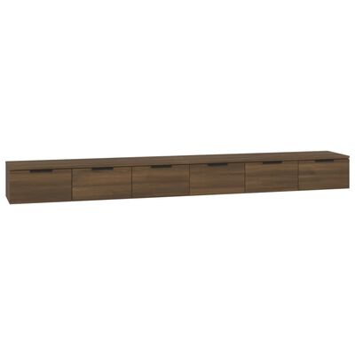 vidaXL Wall Cabinets 2 pcs Brown Oak 102x30x20 cm Engineered Wood