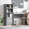 vidaXL Desk with Drawer 2 pcs Grey Sonoma