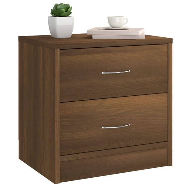 vidaXL Bedside Cabinet Brown Oak 40x30x40 cm Engineered Wood