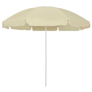 vidaXL Beach Parasol Sand Yellow 240 cm
