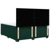 vidaXL Box Spring Bed with Mattress Dark Green 200x200 cm Velvet