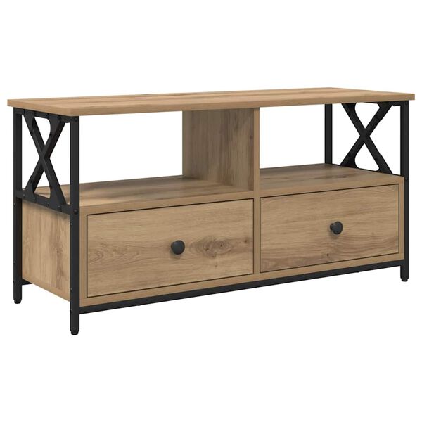 vidaXL TV Cabinet with Drawer Artisan Oak 90 x 33 x 45 cm