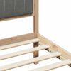 vidaXL Bed frame Brown and dark grey 90 x 190 cm Solid pine wood