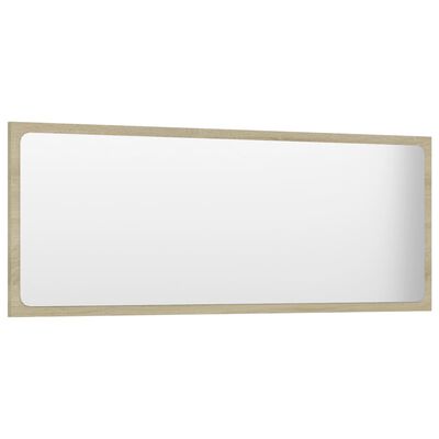 vidaXL Bathroom Mirror Sonoma Oak 100x1.5x37 cm Engineered Wood