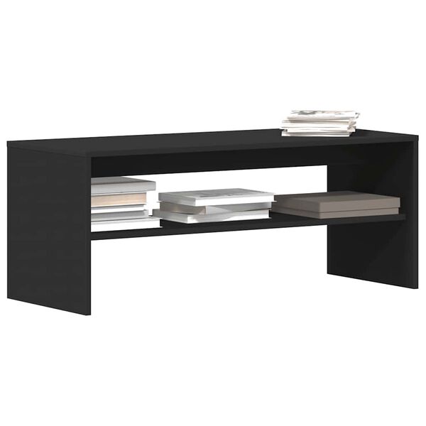 vidaXL TV Cabinet Black 100x40x40 cm Engineered Wood