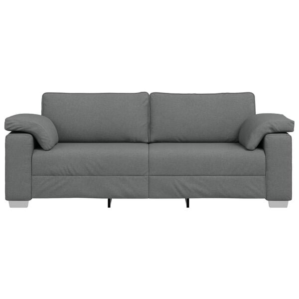 vidaXL Sofa Dark Grey 219 x 77 x 82 cm Fabric