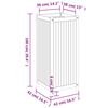 vidaXL Garden Planter with Liner 42x42x100 cm Solid Wood Acacia