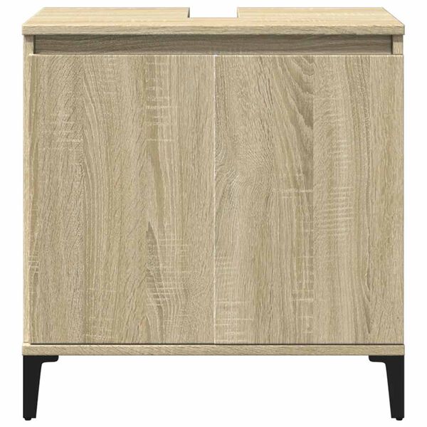 vidaXL Sink Cabinet Sonoma Oak 58x33x60 cm Engineered Wood