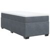 vidaXL Box Spring Bed with Mattress Dark Grey 90x200 cm Velvet