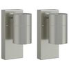 vidaXL Outdoor Wall Light 2 pcs Silver 6.5 x 10.5 x 16 cm
