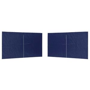 vidaXL Party Tent Sidewall 2 pcs 400 x 195 cm Blue PE and Steel