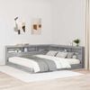 vidaXL Bookcase Bed Grey sonoma 180 x 200 cm Engineered wood