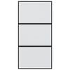 vidaXL Sliding Door Black 102.5x205 cm Tempered Glass and Aluminium