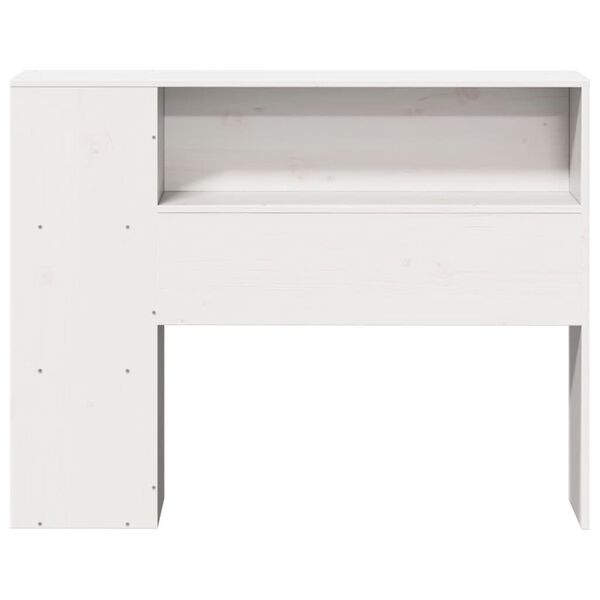 vidaXL Headboard with Storage White 100 cm Solid Wood Pine