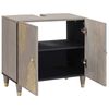 vidaXL Sink cabinet with Storage Grey 62 x 33 x 58 cm Solid Mango Wood