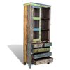 Reclaimed Wood Bookshelf Bookcase 5 Drawers & 2 Doors