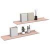 vidaXL Floating Shelf Wall-mounted 2 pcs Pink 80 x 18 x 2.5 cm Steel