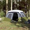 vidaXL Family Tent with LED 6-Person Light Green Quick Release