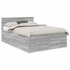 vidaXL Bed Frame Grey Sonoma 160 x 200 cm Engineered Wood