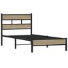 vidaXL Bed Frame without Mattress Sonoma Oak 90x190 cm Single Engineered Wood