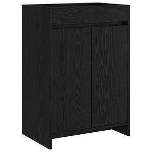 vidaXL Bathroom Under Sink Cabinet Black Oak 56 x 37.5 x 81 cm