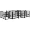 vidaXL Outdoor Dog Kennel Steel 7.51 m&sup2;
