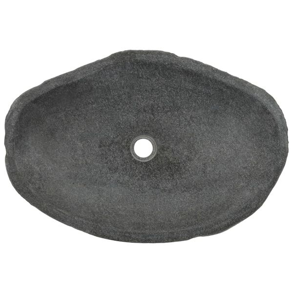 vidaXL Wash Basin River Stone Oval 60-70 cm
