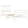 vidaXL Bed Frame without Mattress White 100x200 cm Solid Wood