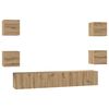 vidaXL TV Cabinet Set 7 pcs Artisan Oak Engineered Wood