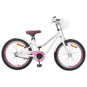 vidaXL Kids Bike 18'' for 5-7 Years Old White