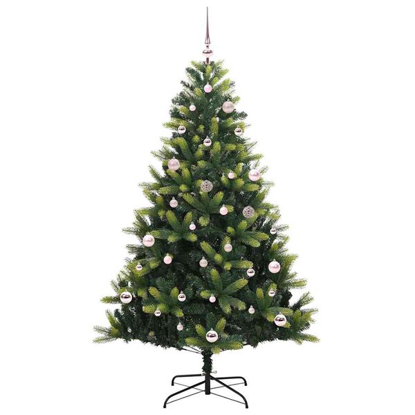 vidaXL Artificial Hinged Christmas Tree 150 LEDs Green 150 cm