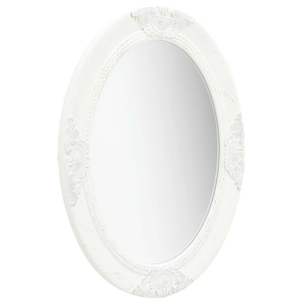 vidaXL Wall Mirror Baroque Style 50x70 cm White