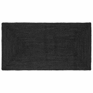 vidaXL Area Rug Dark Grey 100 x 200 cm Jute