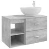 vidaXL Bathroom Furniture Set 2 pcs Concrete Grey Engineered Wood