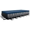 INTEX Pool Cover 732 x 366 cm Rectangular PVC Dark Blue and Grey
