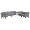 vidaXL Living Room Couch 3 pcs Light Grey Fabric