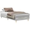 vidaXL Bed Frame No Mattress Grey Sonoma 90x190 cm Single Engineered Wood