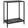 vidaXL Console Table Black 60x35x75 cm Tempered Glass